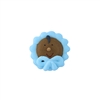 ROYAL ICING AFRICAN AMERICAN BABY IN BONNET - BLUE