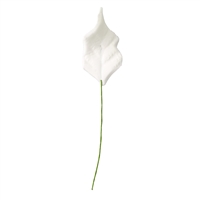 Large Formal Rose Leaf Wired - White