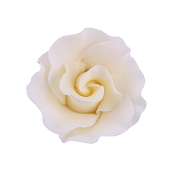Med-Lg Gum Paste Formal Rose - Ivory