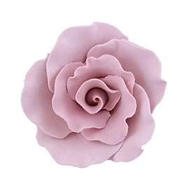 Large Gum Paste Formal Rose - Mauve