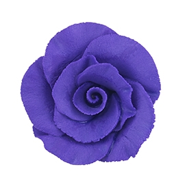 Large Gum Paste Formal Rose - Purple