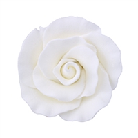 Large Gum Paste Formal Rose - White