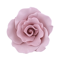 Large Gum Paste Formal Rose On A Wire -  Mauve