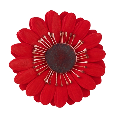 Large Gum Paste Gerbera Daisy - Red