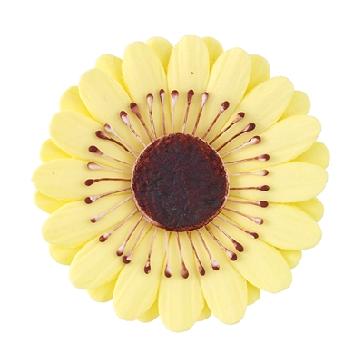 Large Gum Paste Gerbera Daisy - Yellow