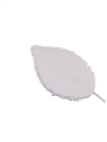 Gum Paste Small Rose Leaf On A Wire - White