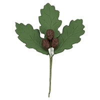 Large Gum Paste Oak Leaf Cluster - Moss Green