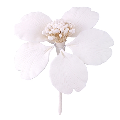 Medium Gum Paste Camellia Blossom - All White