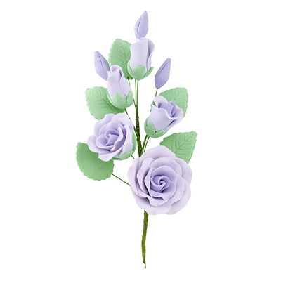 Gum Paste Rose And Rosebud Corsage - Lavender