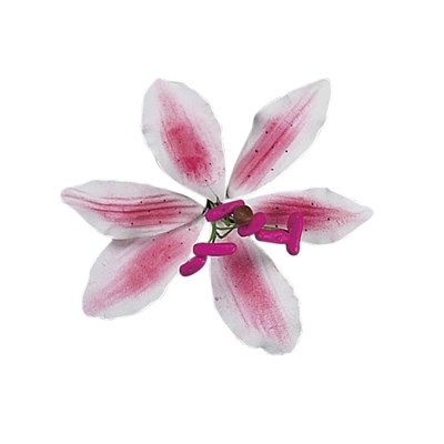 Medium Gum Paste Rubrum Lily - Hot Pink