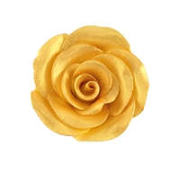 Large Gum Paste Rose - Metallic Gold