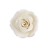 XL Gum Paste Garden Rose On A Wire - White