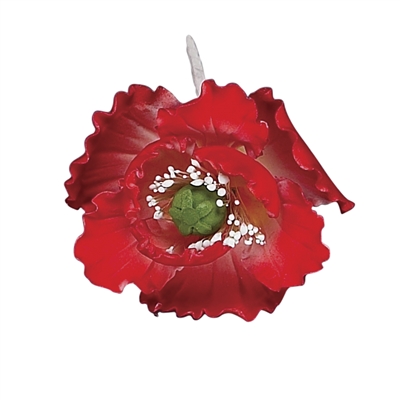 Gum Paste Summer Poppy - Red
