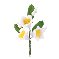 Gum Paste Star Lily Spray - White