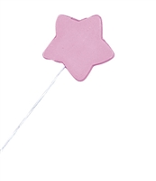 Gum Paste Star On A Wire - Pink