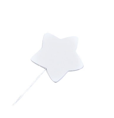 Gum Paste Star On A Wire - White