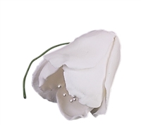 Medium Gum Paste Tulip On A Wire - White