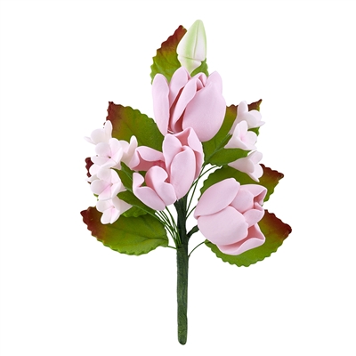 Gum Paste Tulip Spray - Pink