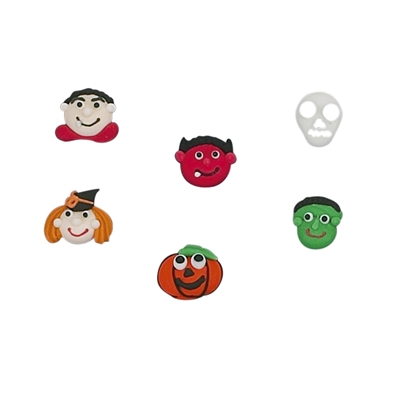 Royal Icing Halloween Faces Assortment