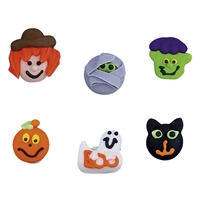 Small Royal Icing Halloween Face Assortment