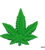 Royal Icing Marijuana Leaf (Lg.) - 1.5"