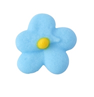 Small Royal Icing Drop Flower - Blue
