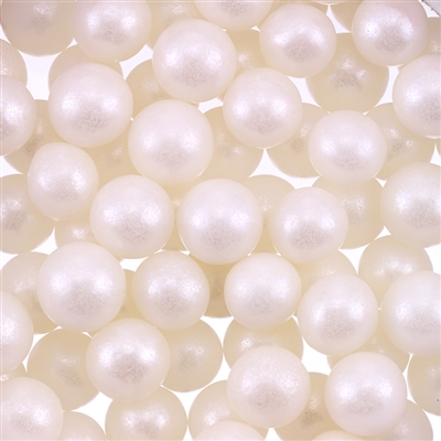 10mm Edible Pearlized Dragees - White Gloss