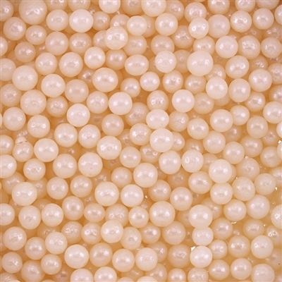 4mm Edible Pearlized Dragees - Ivory Gloss