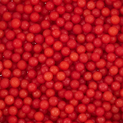 4mm Edible Pearlized Dragees - Red Gloss