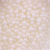 4mm Edible Pearlized Dragees - White Gloss