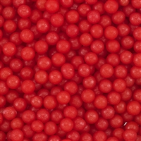 5mm Edible Pearlized Dragees - Red Gloss