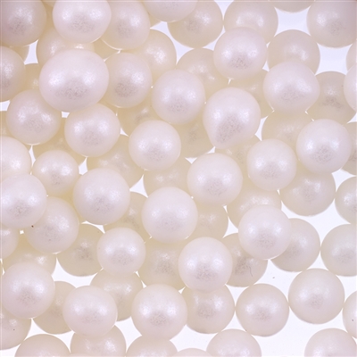 8mm Edible Pearlized Dragees - White Gloss