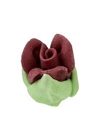 Royal Icing Rosebud - Burgundy