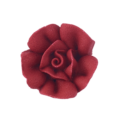 Small Royal Icing Rose - Burgundy