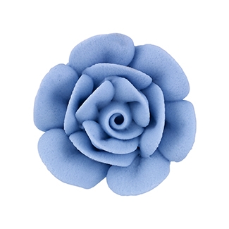 Med-Lg Royal Icing Rose - Baby Blue
