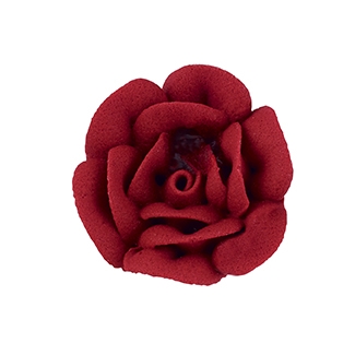 Med-Lg Royal Icing Rose - Burgundy