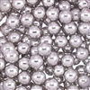 Non-Edible Metallic Silver Coated Dragees - 8mm - 11lb. Bulk Pack