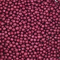 Non-Edible Metallic Reddish Pink Dragees - 3mm