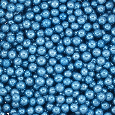 Non-Edible Metallic Blue Dragees - 4mm