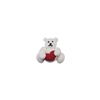 Royal Icing Teddy Bear - White Holding Red Heart