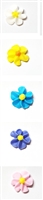 Small Royal Icing Swirled Drop Flower - Assorted Colors