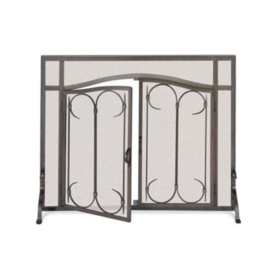 Pilgrim Iron Gate / Arch Top Door Fireplace Screen (18427)