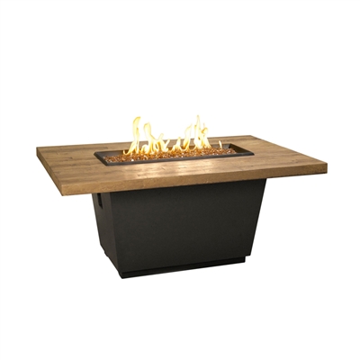 American Fyre Design Reclaimed Wood Cosmo Rectangle Firetable