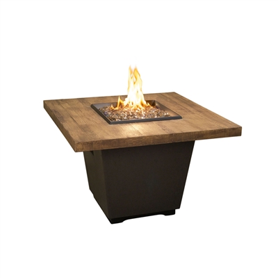 American Fyre Design Reclaimed Wood Cosmo Square Firetable
