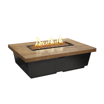 American Fyre Design Reclaimed Wood Contempo Rectangle Firetable