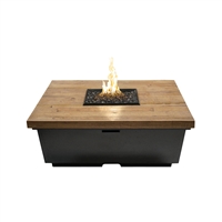 American Fyre Designs Reclaimed Wood Contempo Square Firetable