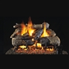 Real Fyre Charred American Oak 18-in Logs with Burner Kit Options