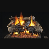 Real Fyre Charred American Oak 30-in Logs with Burner Kit Options