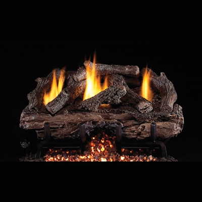 Real Fyre Charred Aged Split Vent Free 16/18" Logs with G10 Burner Options