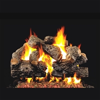 Real Fyre Charred Royal English Oak 18-in Logs with Burner Kit Options